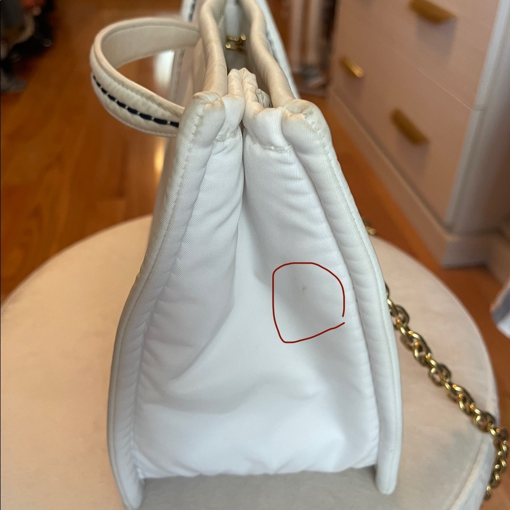 Prada Tessuto Chain White Nylon Tote - Picture 8 of 16